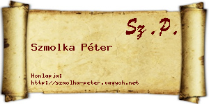 Szmolka Péter névjegykártya
